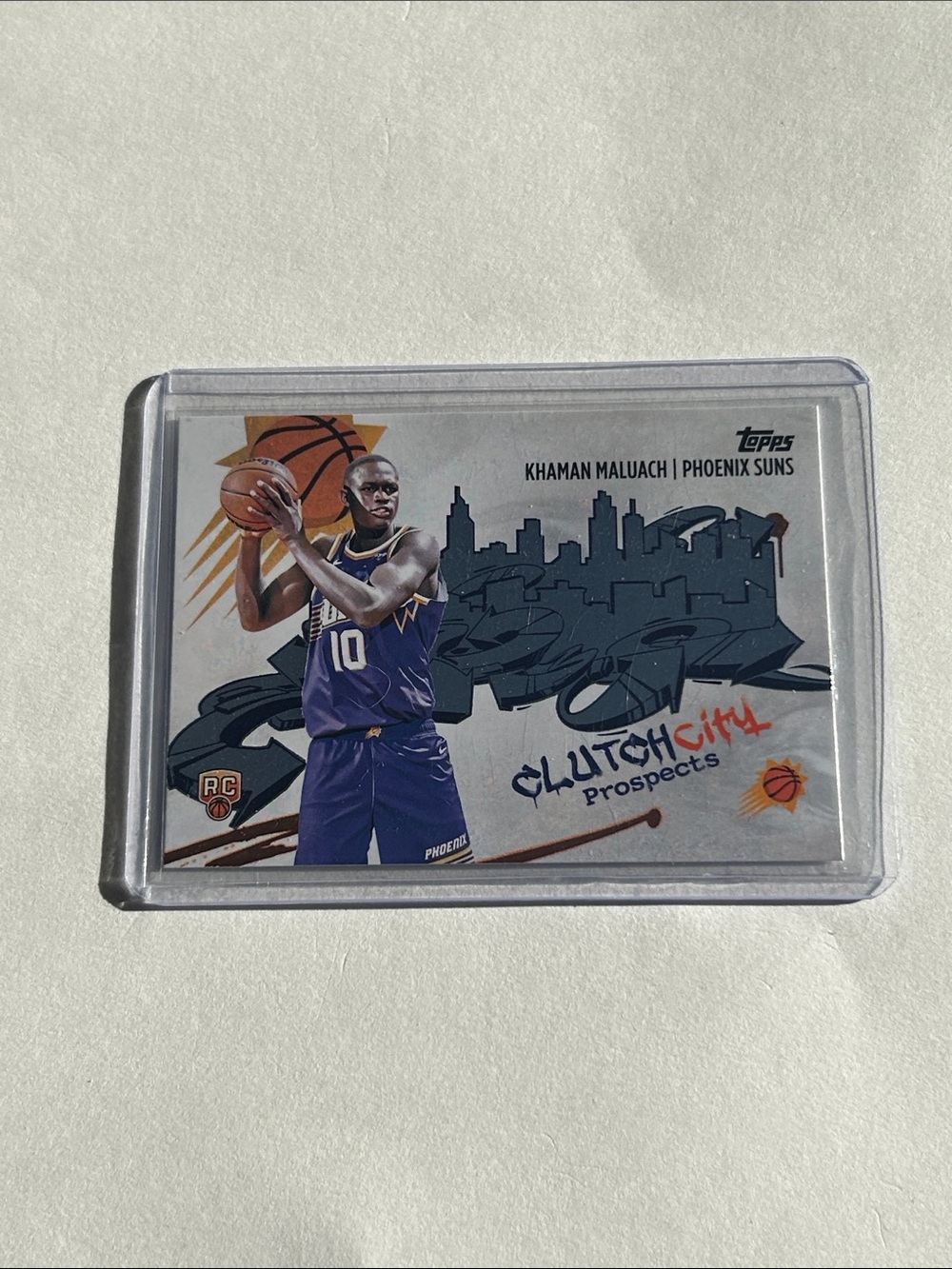 Topps Phoenix Suns Purple and Orange Khaman Maluach Basketball Card